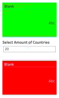 green and red blank sheets