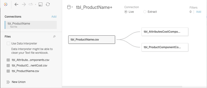 Tableau Data Canvas relationships