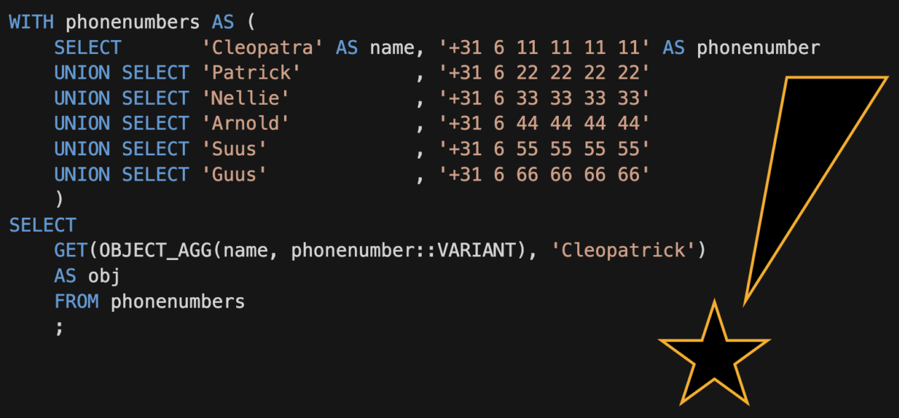 The OBJECT data type in Snowflake