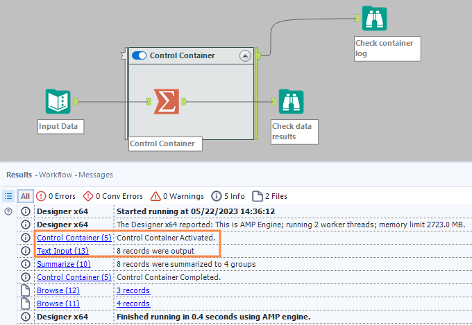 Alteryx 2023.1 - Control Containers explained