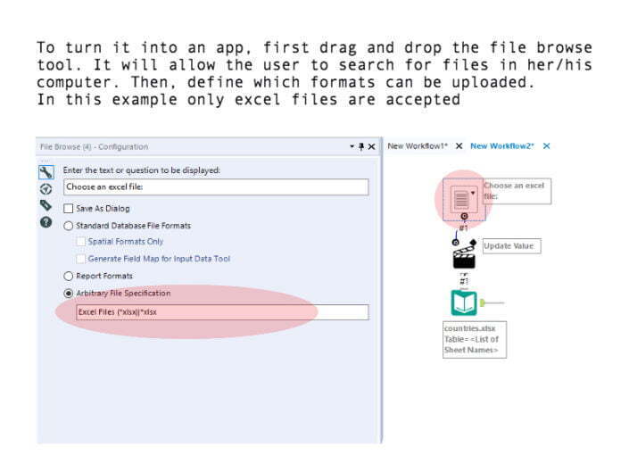open excel tabs using Alteryx