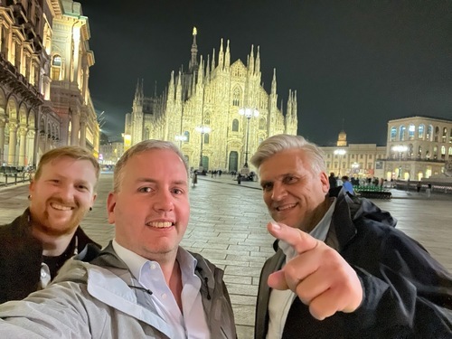 Martijn, Rik, Mike in Milan
