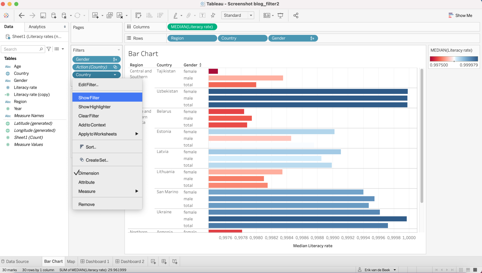 How to use filters in Tableau | Learn how to apply them to your dashboard