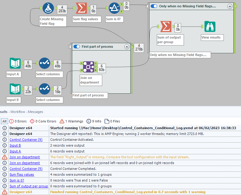 Alteryx 2023.1 - Control Containers explained