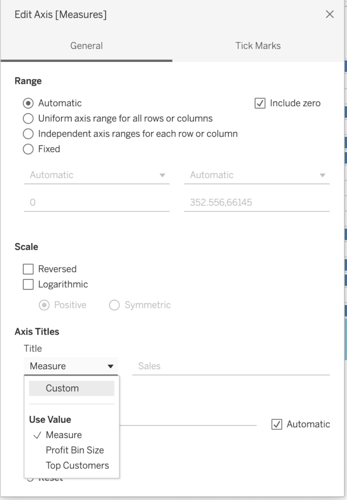 Dynamic Axis Titles in Tableau 2023.1