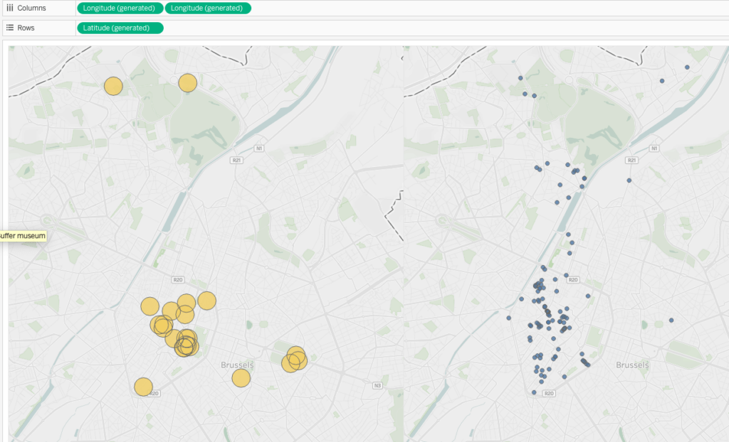 Tableau 2020.1: How to use spatial buffer calculation