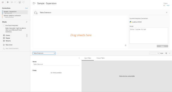 New in Tableau Desktop 2022.3: Table Extensions
